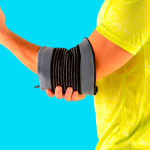 Feel Recovery - Reusable Gel Ice Packs for Elbow & Arms with Compression Band